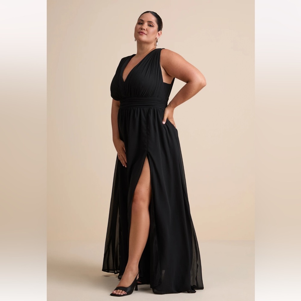 Lulus Heavenly Hues Black Maxi Dress - Size 1X